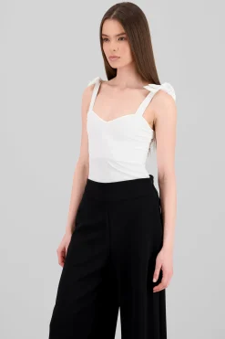 Shasa Bodysuit With Bow Straps