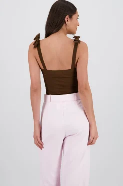 Shasa Bodysuit With Bow Straps