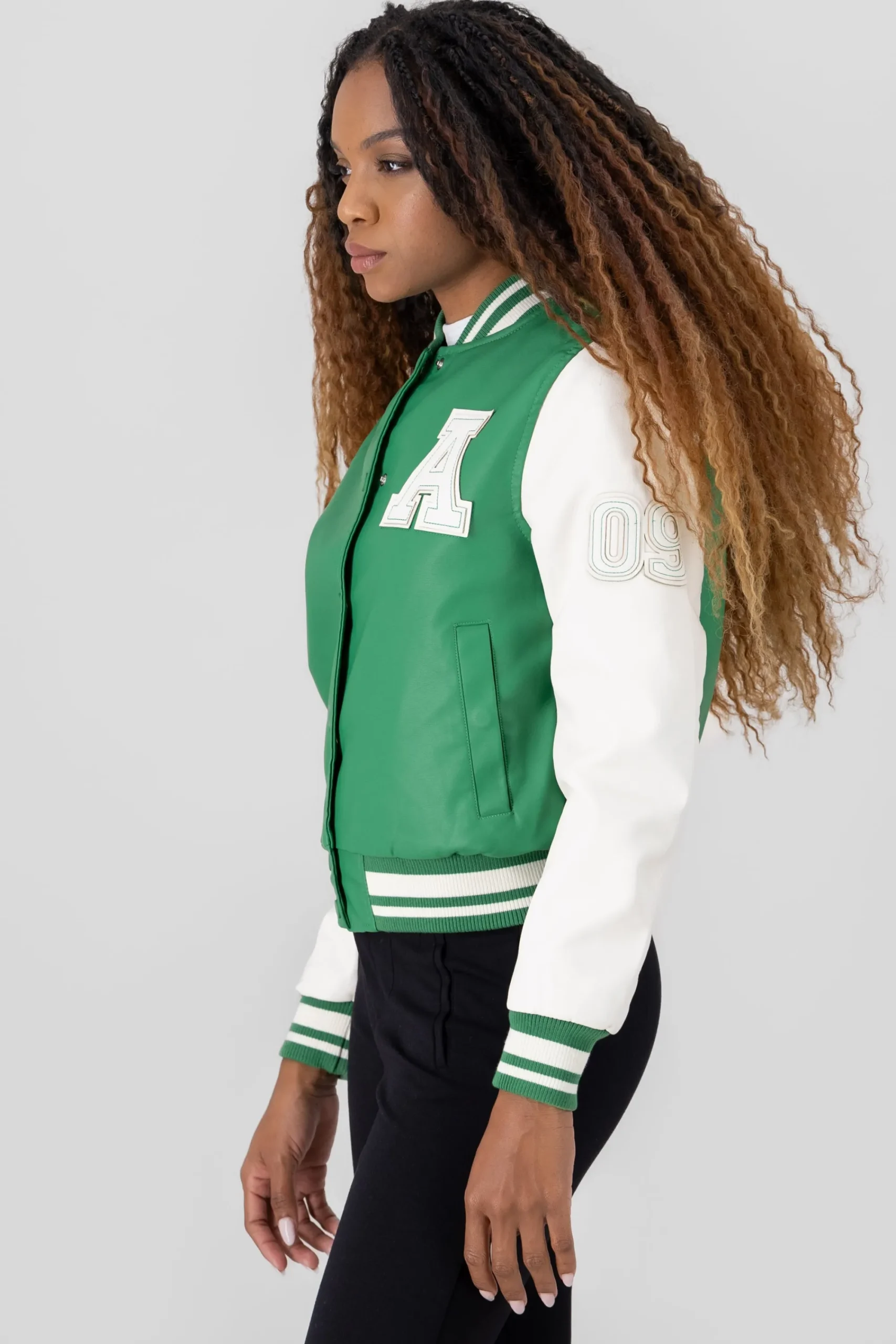 Shasa Bomber Jacket With Letter Patch