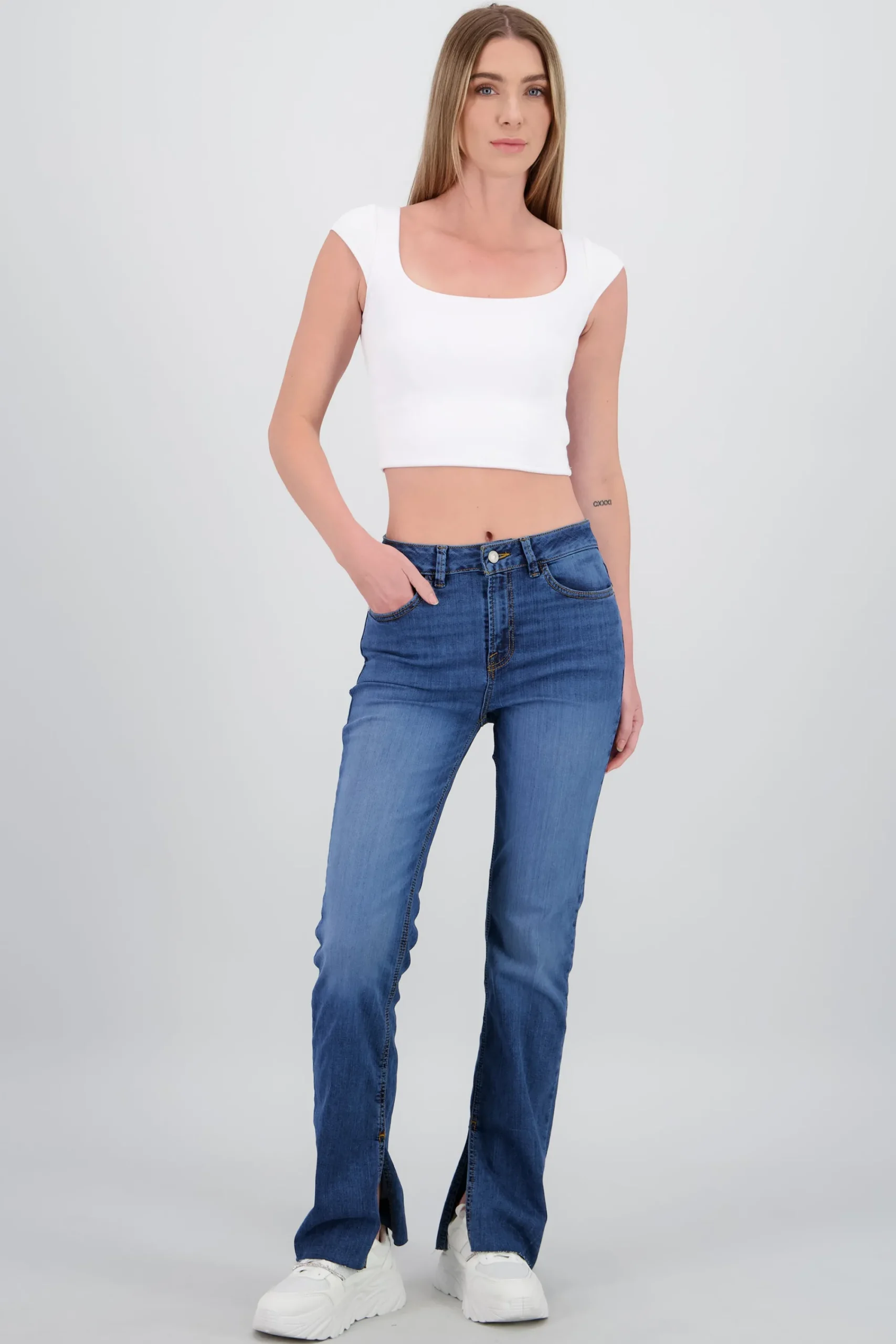 Shasa Bootcut Jeans with Slit