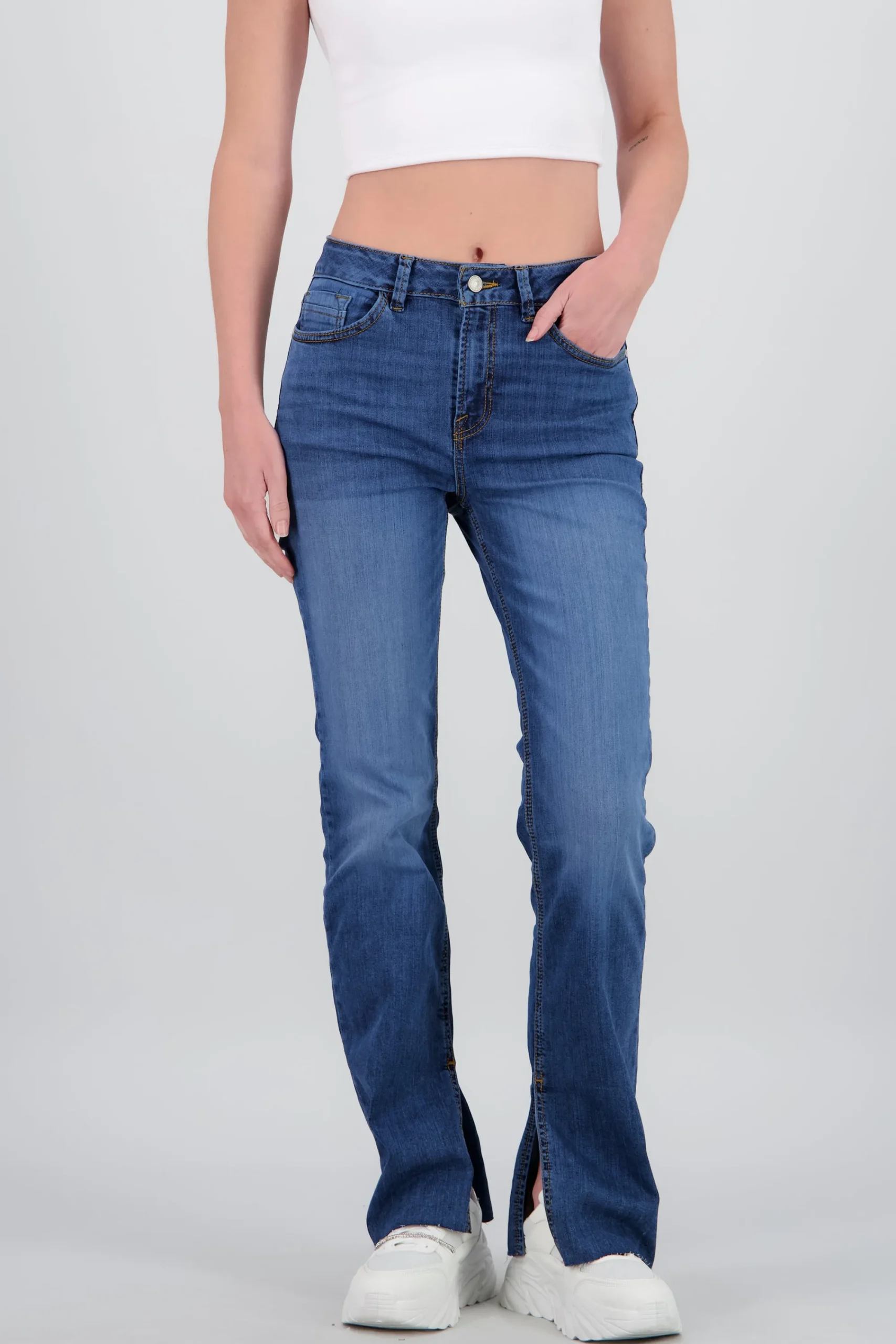 Shasa Bootcut Jeans with Slit
