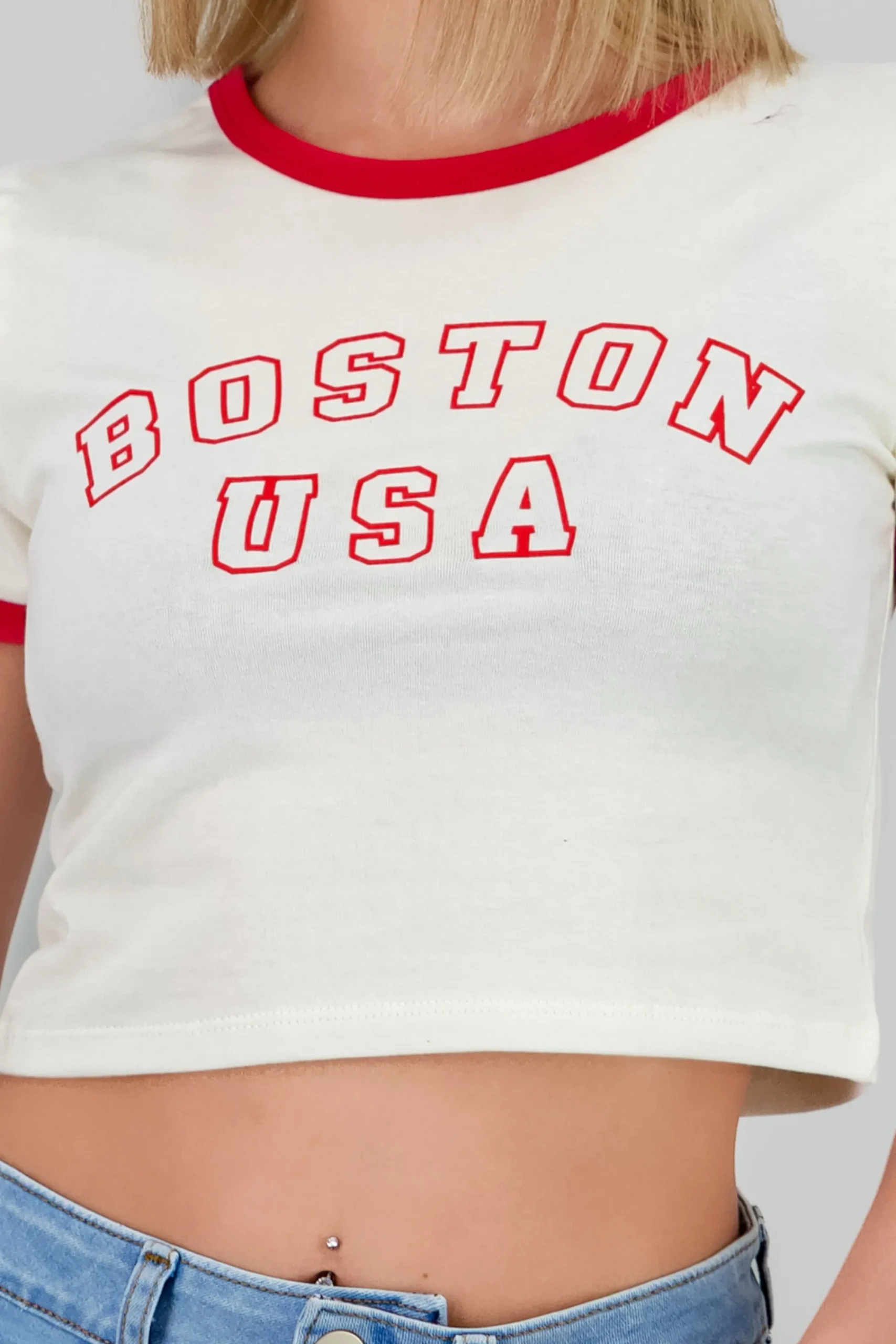 Shasa Boston Contrast Trim T Shirt