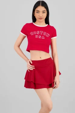 Shasa Boston Contrast Trim T Shirt