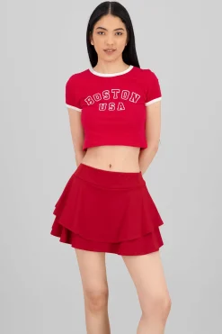 Shasa Boston Contrast Trim T Shirt