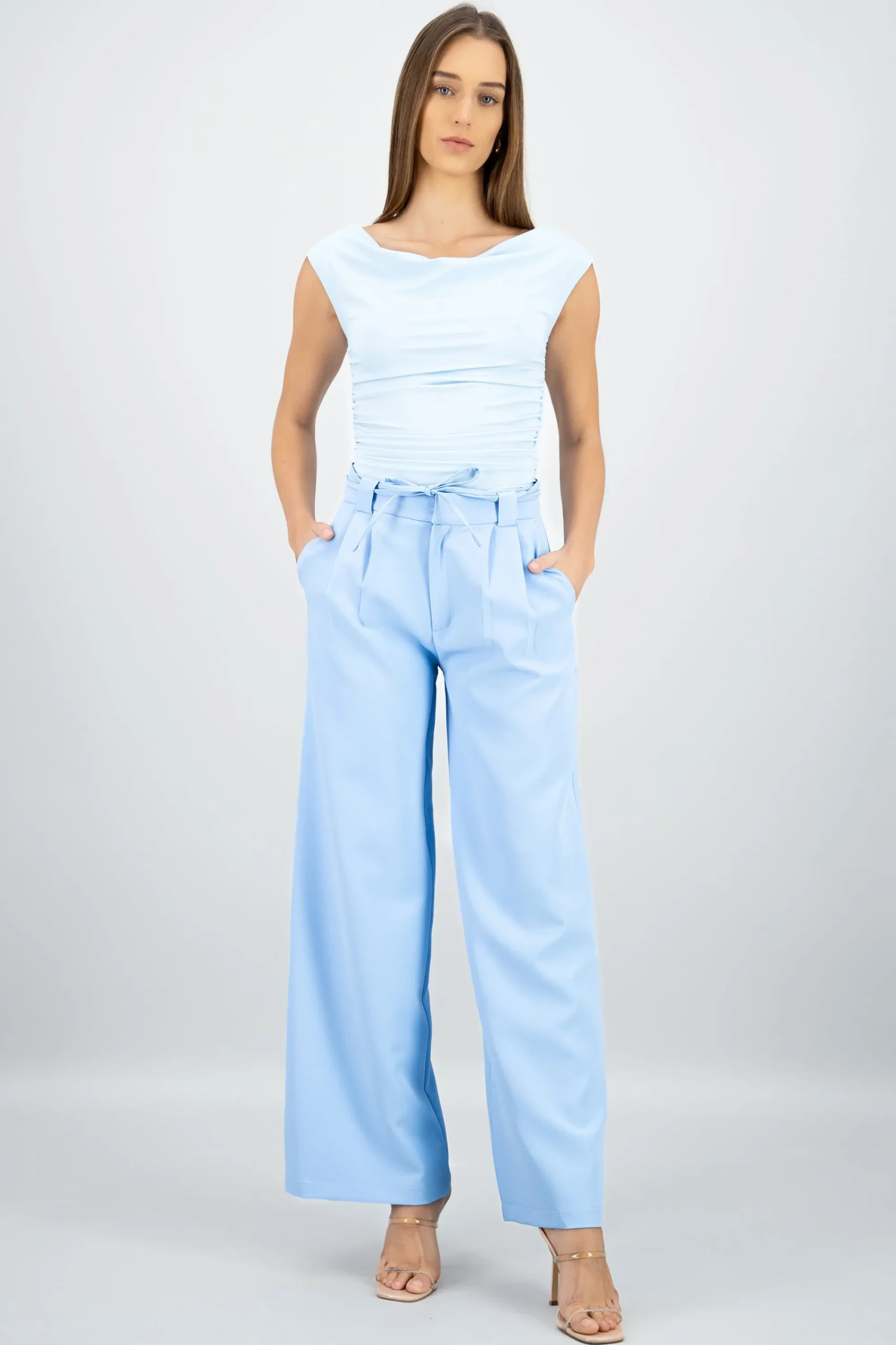 Shasa Bow Belt Pants