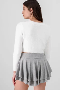 Shasa Bow Buttons and Glitter Cardigan