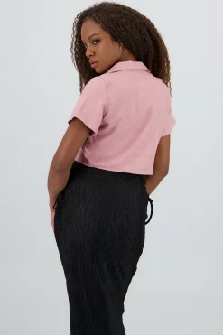 Shasa Bow Detail Crop Shirt