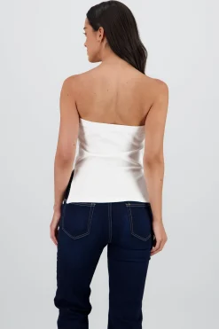 Shasa Bow Detail Heart Neckline Top
