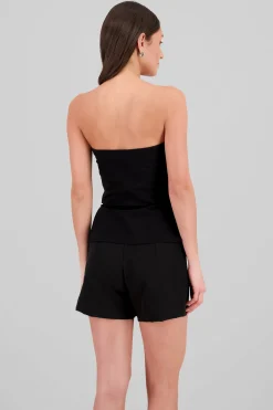 Shasa Bow Detail Heart Neckline Top