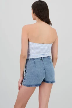 Shasa Bow Detail Strappless Top