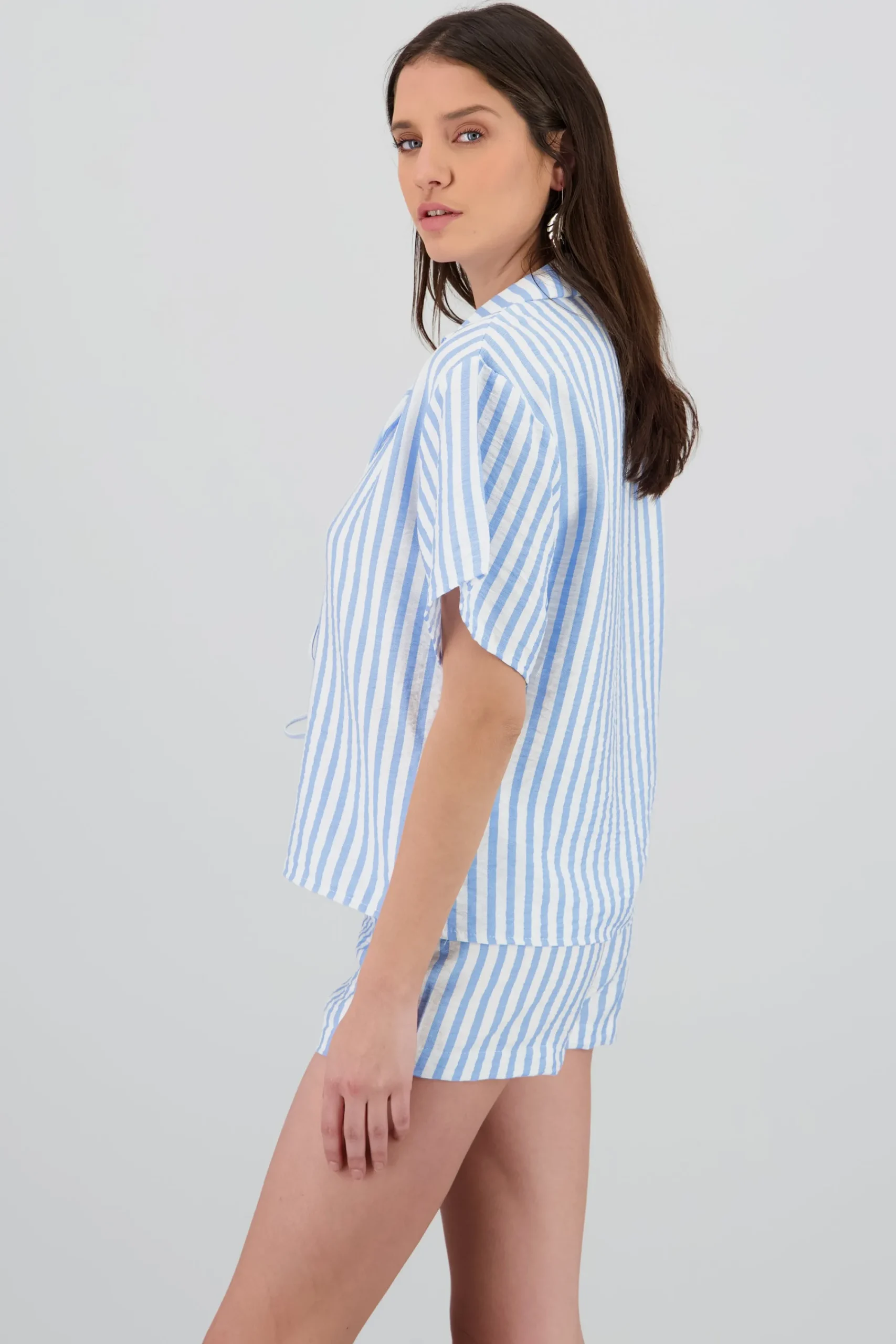 Shasa Bow Detail Striped Shirt