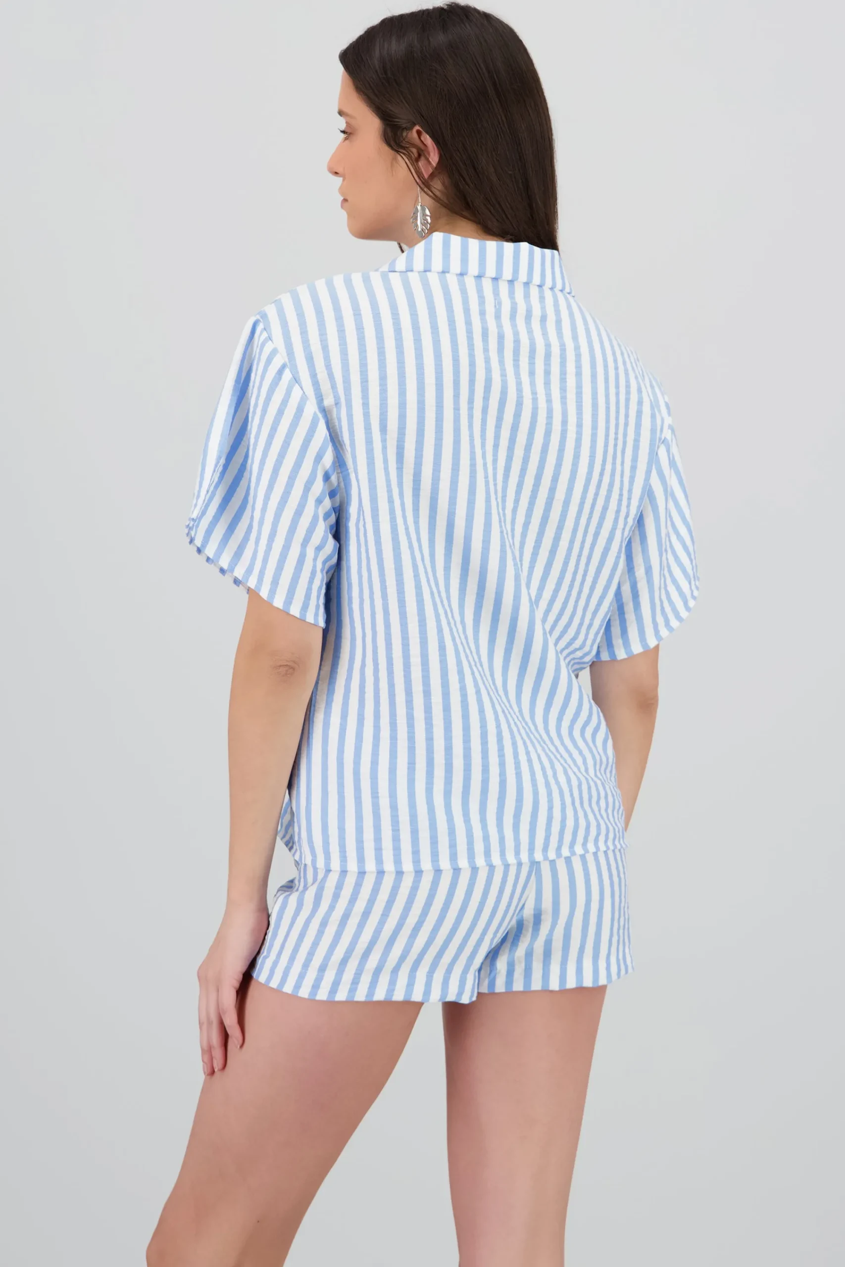 Shasa Bow Detail Striped Shirt