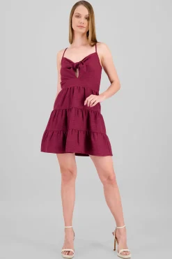 Shasa Bow Ruffle Mini Dress