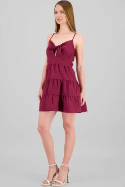 Shasa Bow Ruffle Mini Dress