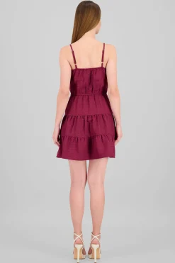 Shasa Bow Ruffle Mini Dress