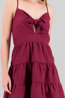 Shasa Bow Ruffle Mini Dress
