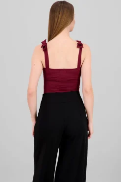 Shasa Bow Straps Bodysuit