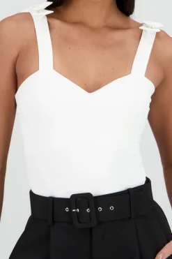 Shasa Bow Straps Bodysuit