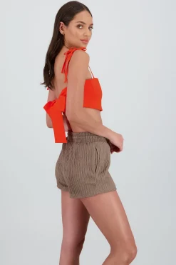 Shasa Bow Tie Strap Top