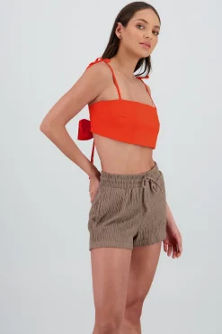 Shasa Bow Tie Strap Top