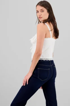 Shasa Bows and Lace Detail Blouse