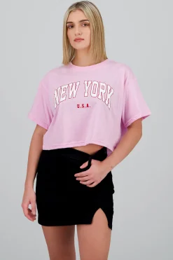 Shasa Boxy New York Print T Shirt