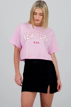 Shasa Boxy New York Print T Shirt