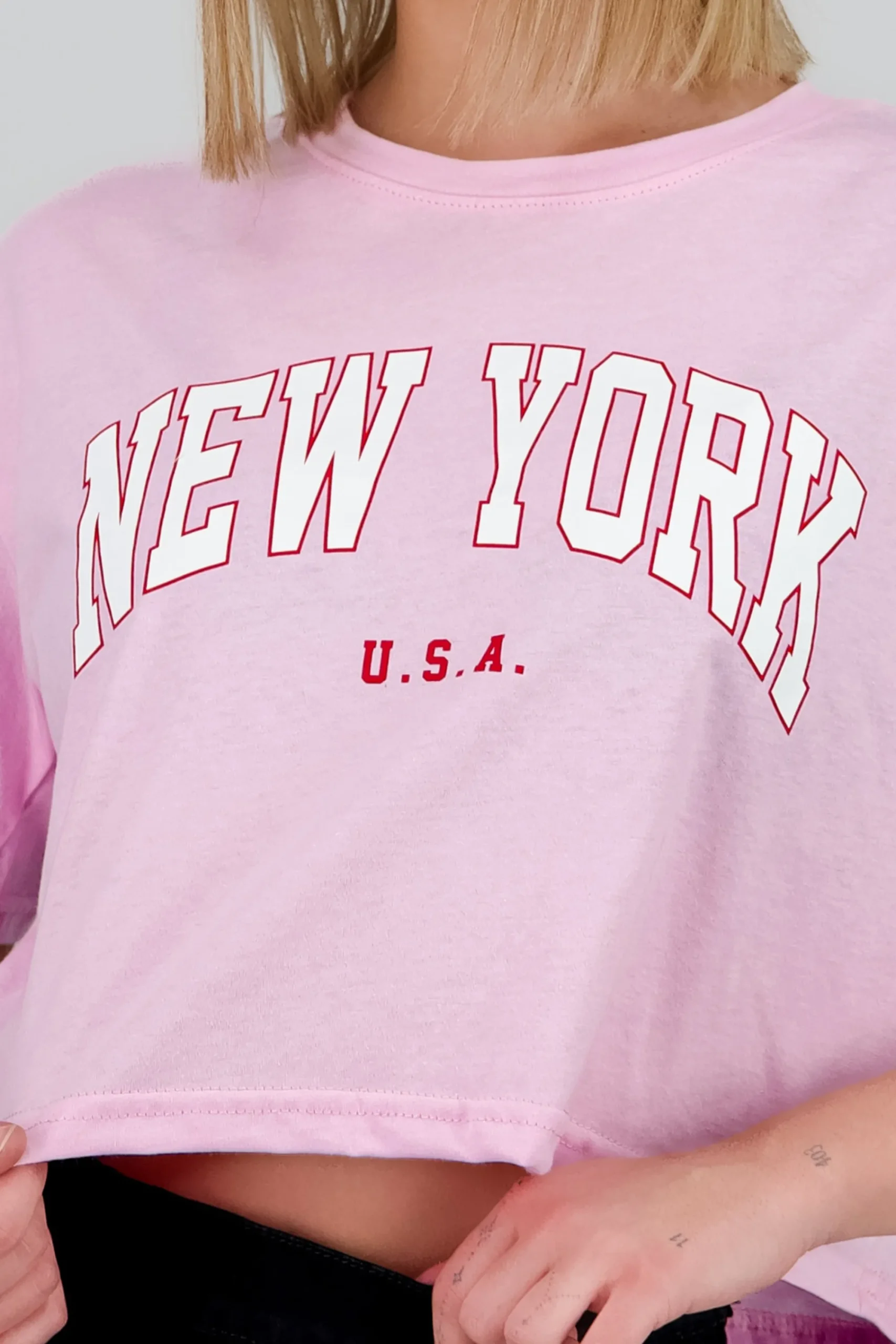 Shasa Boxy New York Print T Shirt