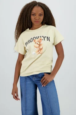 Shasa Brooklyn bear print tshirt