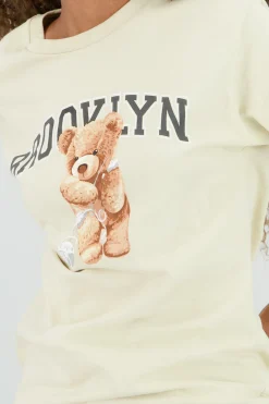 Shasa Brooklyn bear print tshirt