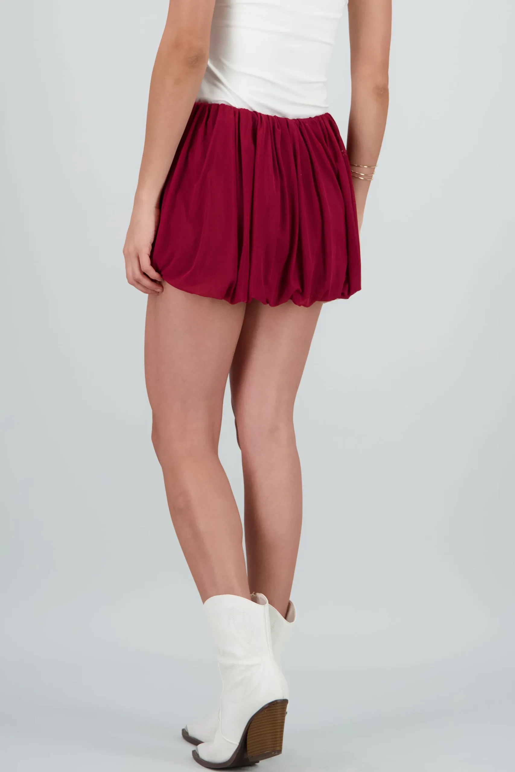 Shasa Bubble Mesh Mini Skirt