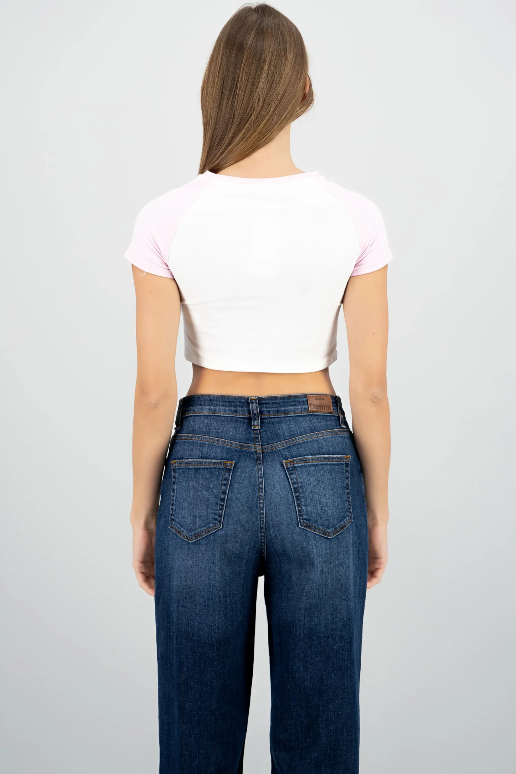 Shasa Butterfly Print Crop T Shirt