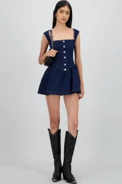 Shasa Buttoms Denim Dress