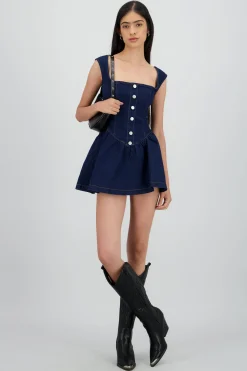 Shasa Buttoms Denim Dress