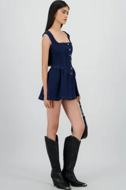 Shasa Buttoms Denim Dress
