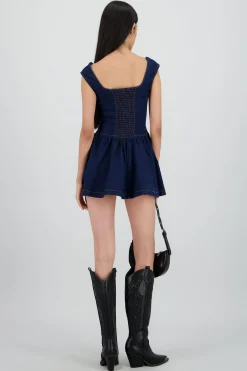 Shasa Buttoms Denim Dress