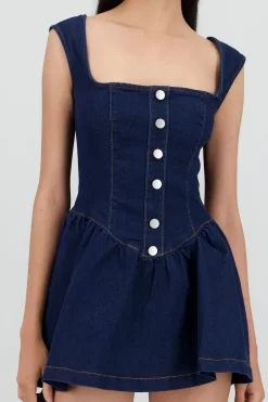 Shasa Buttoms Denim Dress