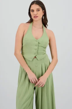 Shasa Buttoms Halter Vest