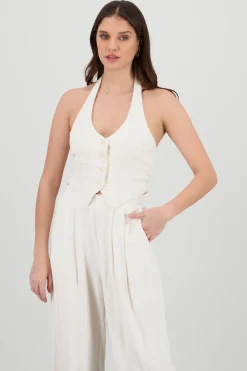 Shasa Buttoms Halter Vest