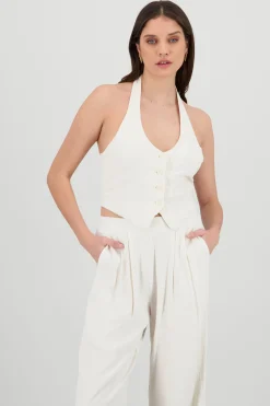 Shasa Buttoms Halter Vest