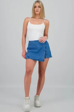 Shasa Button Wrap Skort