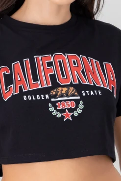 Shasa California print crop top