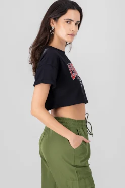 Shasa California print crop top
