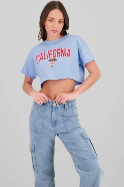 Shasa California print crop top