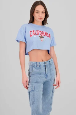 Shasa California print crop top
