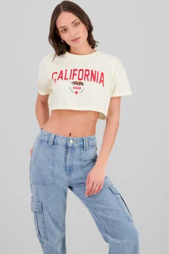 Shasa California print crop top