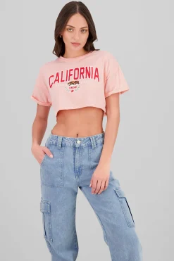 Shasa California print crop top