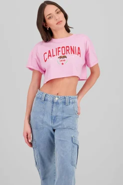 Shasa California print crop top