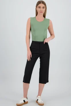 Shasa Capri Pants with Waistband Detail