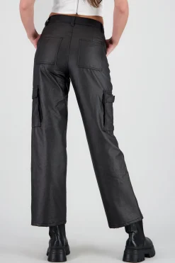 Shasa Cargo Faux Leather Pants